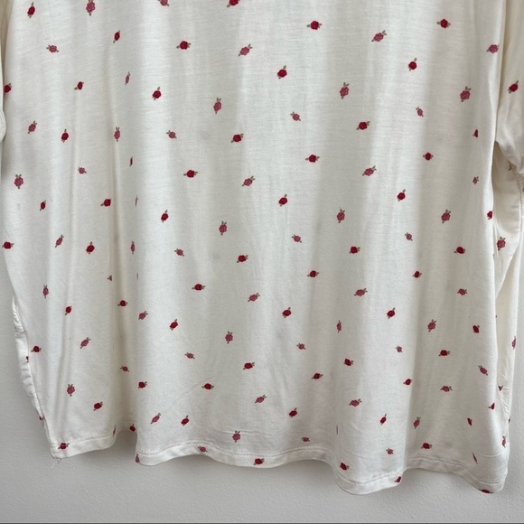 PacSun L.A Hearts Flower Print Eye Mask Pajama Top Set Women’s Size S - Picture 9 of 12